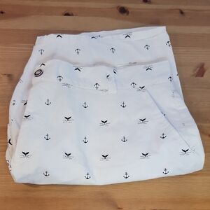 Bespoke Sport White Shorts with Nautical Accents Sz 40